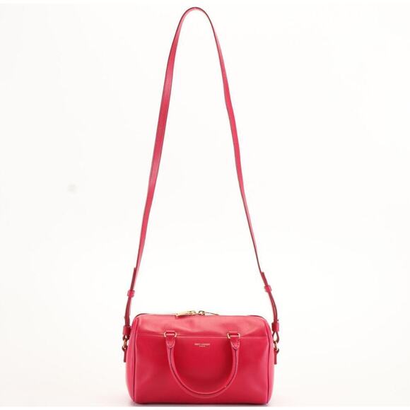 Saint Laurent Classic Baby Duffel in Fuchsia Pink Leather - Picture 2 of 13